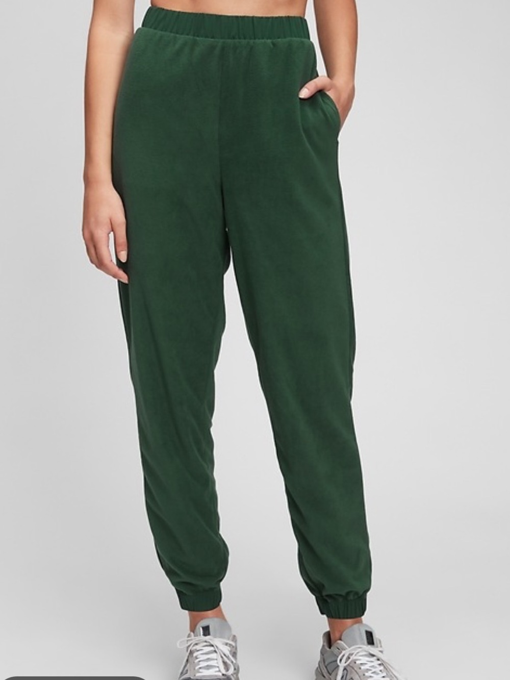 GapFit Reversible Fleece-Lined Joggers Dark Green Women’s Large